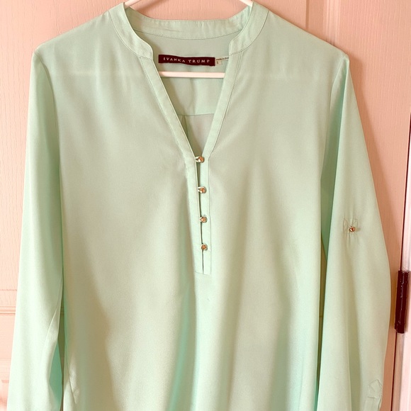 Ivanka Trump Tops - Long sleeve Tiffany’s green/teal blouse